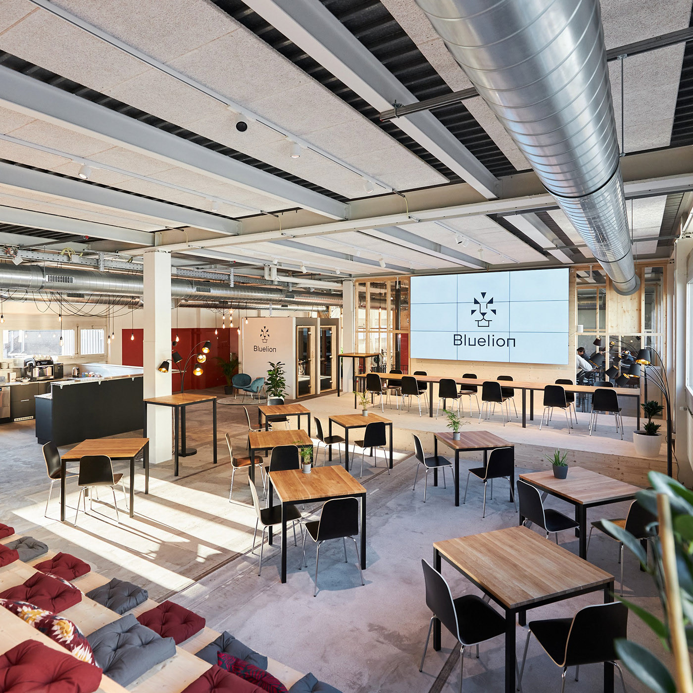 Photograph of BlueLion’s contemporary office interior.